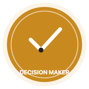 0.1 Welcome Decision Maker badge